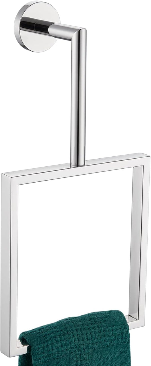 Towel Ring Chrome Bathroom Towel Holders for Wall Rack Polished Stainless Steel Bath Towel Hanger Bathroom and Kitchen Decor, AN3005CH