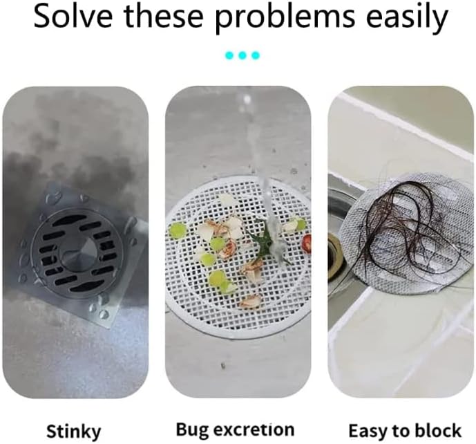 2 Pieces 8 x 8 Inch Silicone Tub Stopper Floor Drain Cover Sewer Anti-Odor Mat Deodorizing Drain Plugs for Kitchen, Bathroom and Laundry