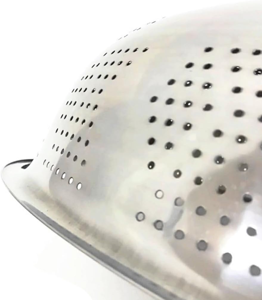 Stainless Steel Colander Mesh Metal Strainer Pasta Rice 5-Quart Strainer Dishwasher Safe