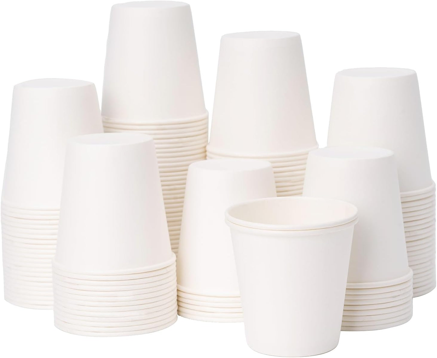 YEEHAW 3 oz 300 Pack Disposable Paper Coffee Bathroom Cups, Small White Mouthwash Cup for Bathroom
