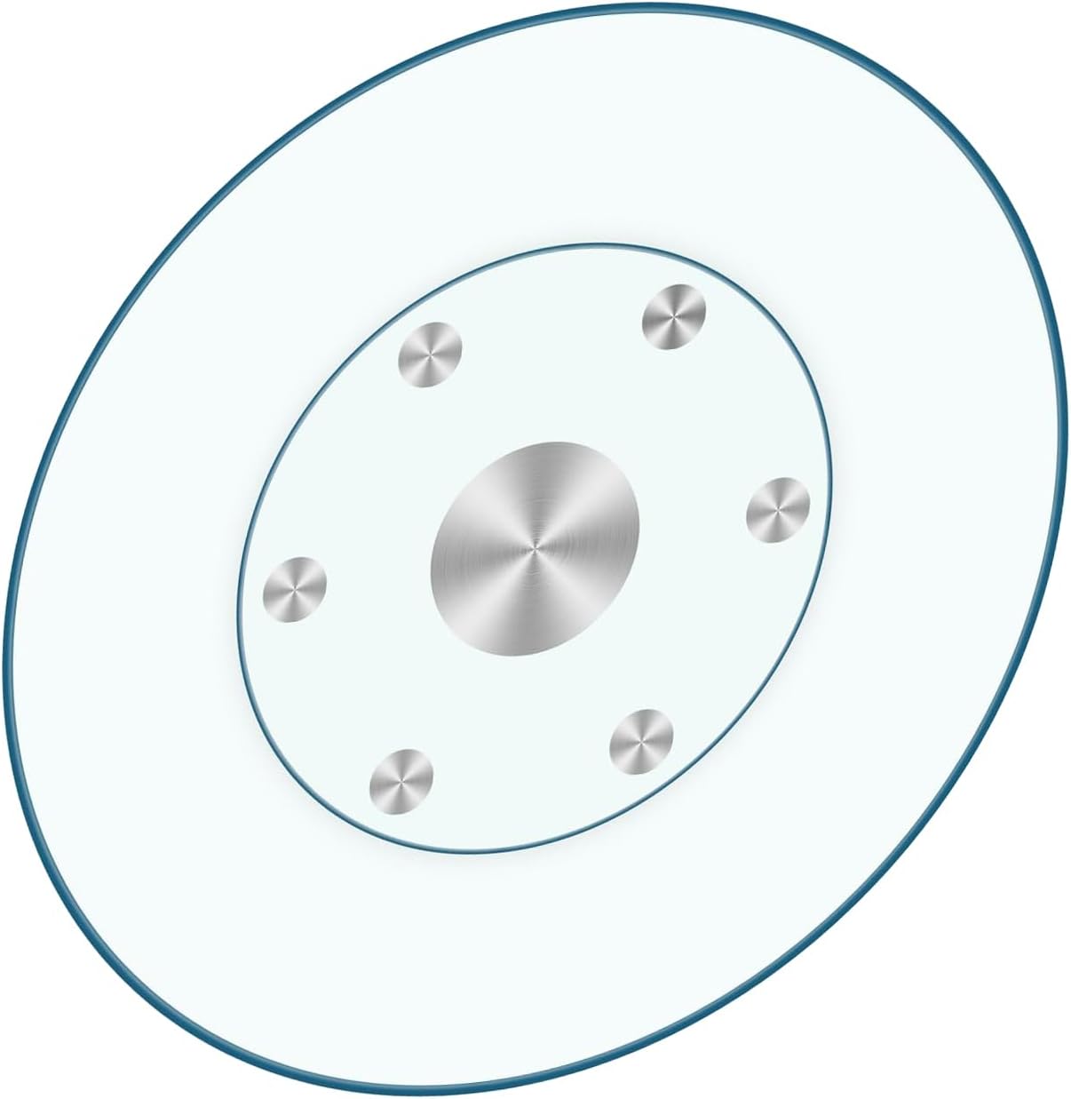 40-Inch Lazy Susan Turntable for Dining Table, Tempered Glass, 360° Rotation, Anti-Tip Design with 6 Rotating Wheels, Perfect for Parties, Weddings, and Family Dinners (40 inch)