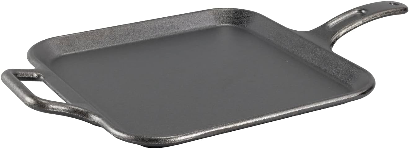 Lodge BOLD 12 Inch Seasoned Cast Iron Square Griddle, Design-Forward Cookware