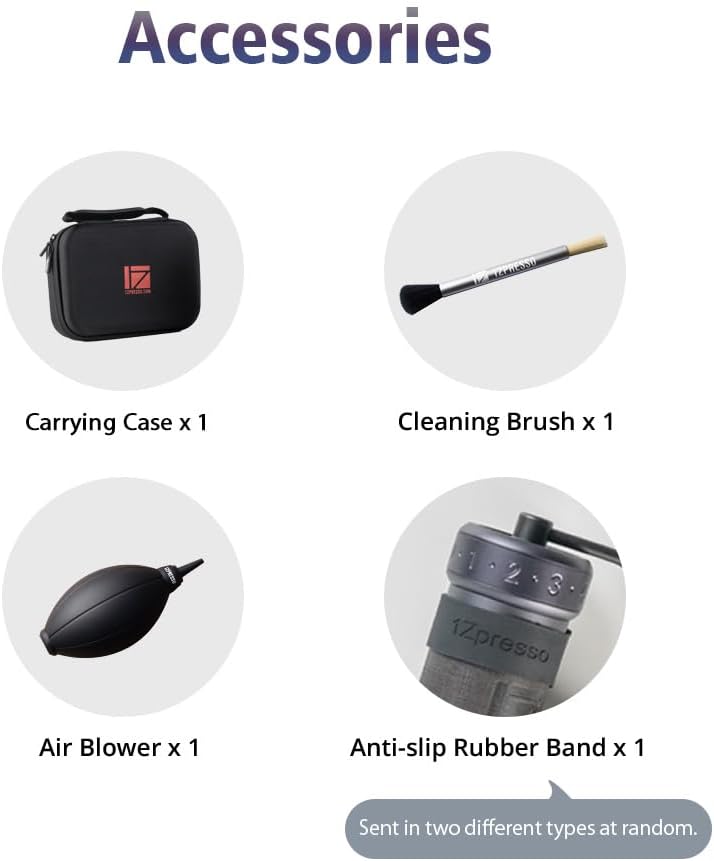 1Zpresso K-Ultra Manual Coffee Grinder Iron Gray with Carrying Case, Assembly Consistency Grind Stainless Steel Conical Burr, Foldable Handle, Numerical External Adjustable Setting, All-Round Grinder