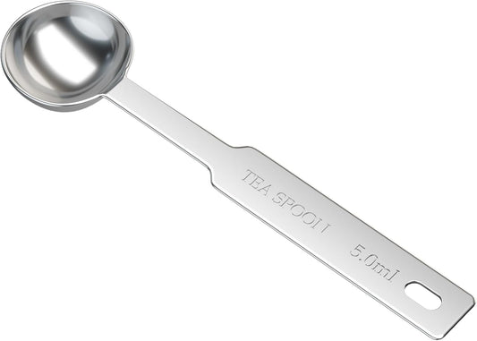 1PCS 1 Tsp(1/3tbsp, 1/6oz, 5ml) Single Measuring Spoon, Stainless Steel Individual Measure Scoop Only