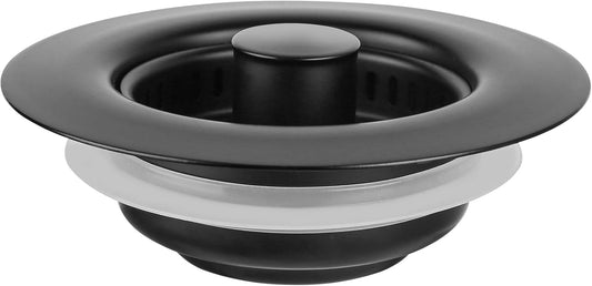 Kitchen Sink Drain Strainer/Strainer Basket, Upgraded 3 in 1 Stainless Steel Pop-up with Anti-Clogging Basket Sink Stopper, Suitable for US Standard 3-1/2" Sink Drain Hole (Matte Black)