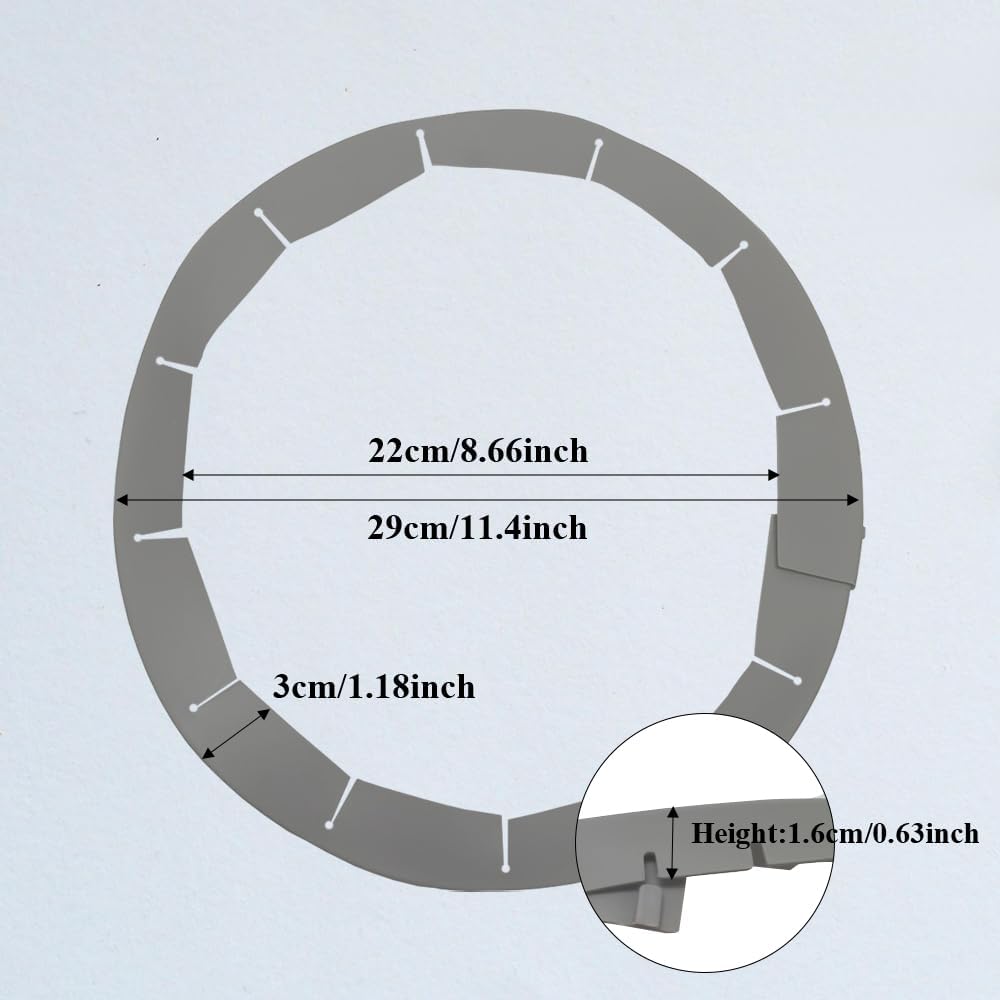 Silicone Pie Crust Shields, Adjustable Baking Pie Crust Shield Protector Cover for Edges, Baking Protectors Cover Ring Fits 8-11.4 Inch (Grey-1pcs)