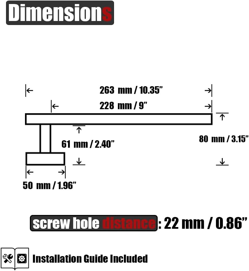 JQK Hand Towel Holder Towel Ring Black, 10 Inch Thicken 0.8mm 304 Stainless Steel Bathroom Hand Towel Bar, 9 Inch Useable Length Wall Mount Towel Rack Hanger, Matte Black, THH110L9-PB