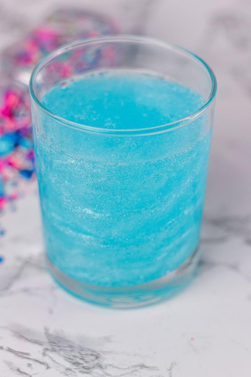 Sweets & Treats Boutique Gender Reveal Decorations Edible Glitter for Drinks, Magical Ideas, Surprise Boy or Girl Sprinkles as Drink Brew Glitter, Baby - Blue