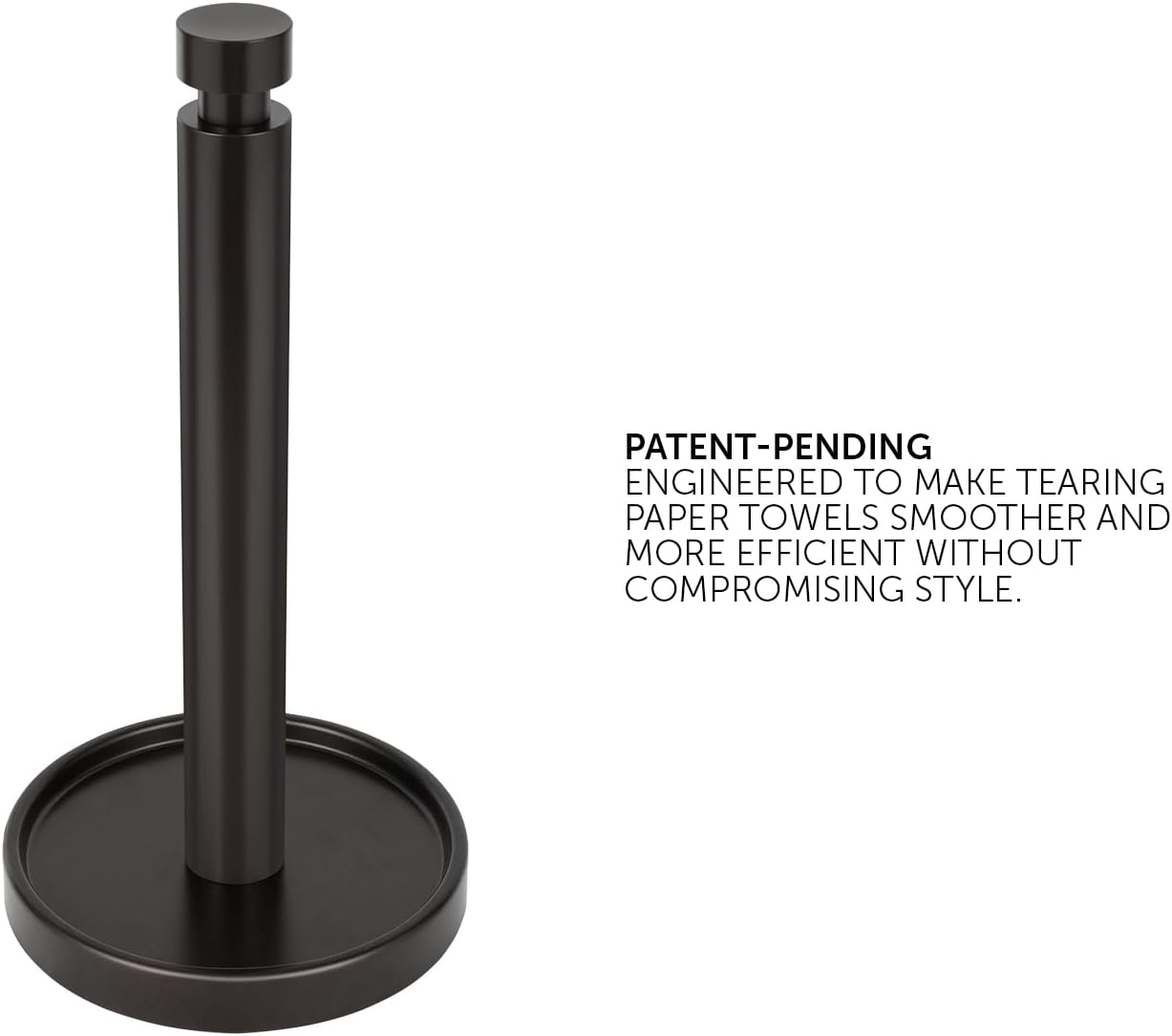 Ivilon Paper Towel Roll Stand - Steady and Easy Tear - Fits All Paper Towel Rolls - Oil Rubbed Bronze