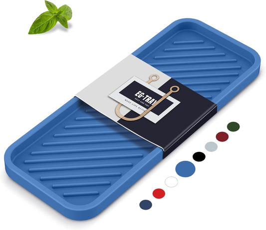 EG-SIPRO Silicone Sponge Holder, Kitchen Sink Organizer Tray, Sponge Caddy Dish Soap Holder, Scrubber, Soap Dispenser, Scouring Pad