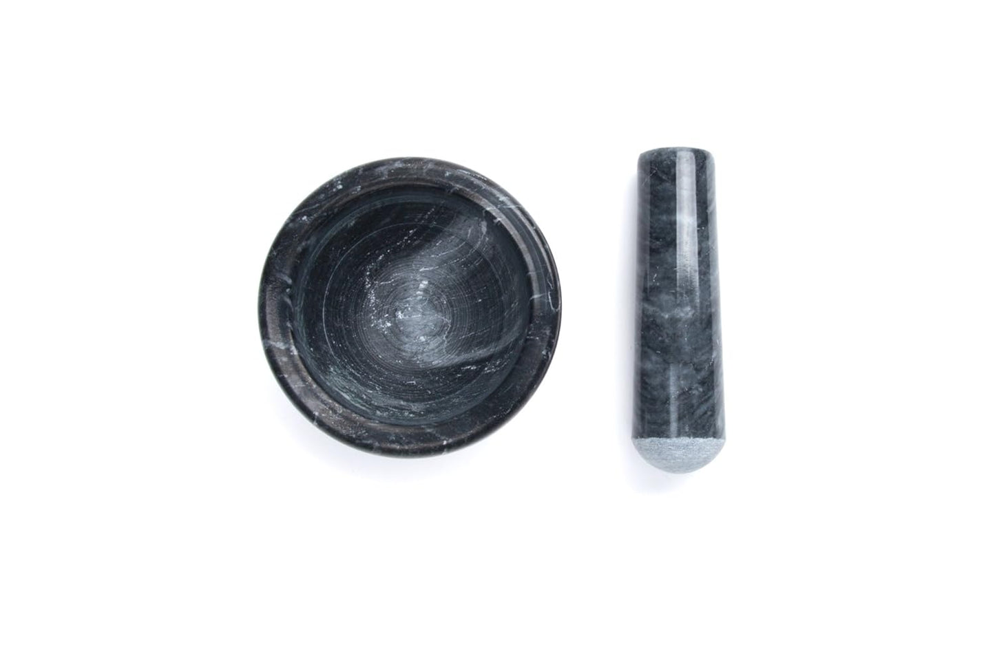 Fox Run Marble Mortar and Pestle Set, Black, 4.5"