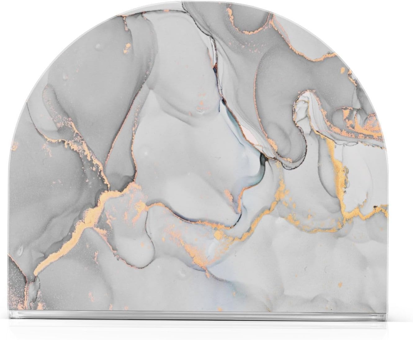 Luxury Grey Marble Napkin Holder for Table Paper Napkins Holder Acrylic Tissue Dispenser Kitchen Dining Room Bathroom Party Car Decor