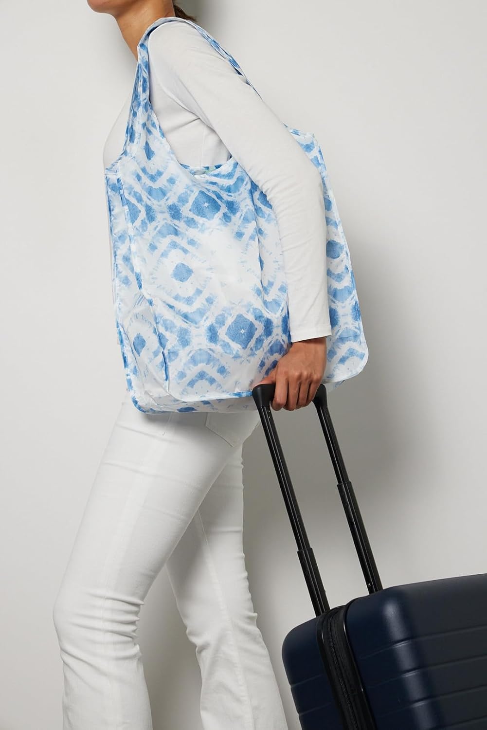 Reusable Grocery Bag - Stylish Shopping Bag for Groceries - Foldable Tote Bag - Medium Size