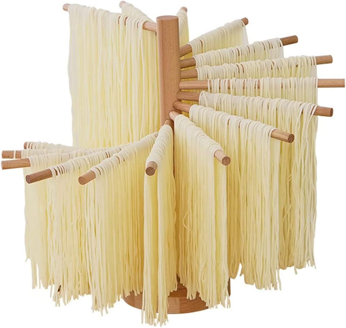 Pasta Drying Rack, 16-Arm Spaghetti Dryer Stand for Homemade Noodles, Quick Setup Kitchen Pasta Hanger for Fresh Pasta Drying and Storage