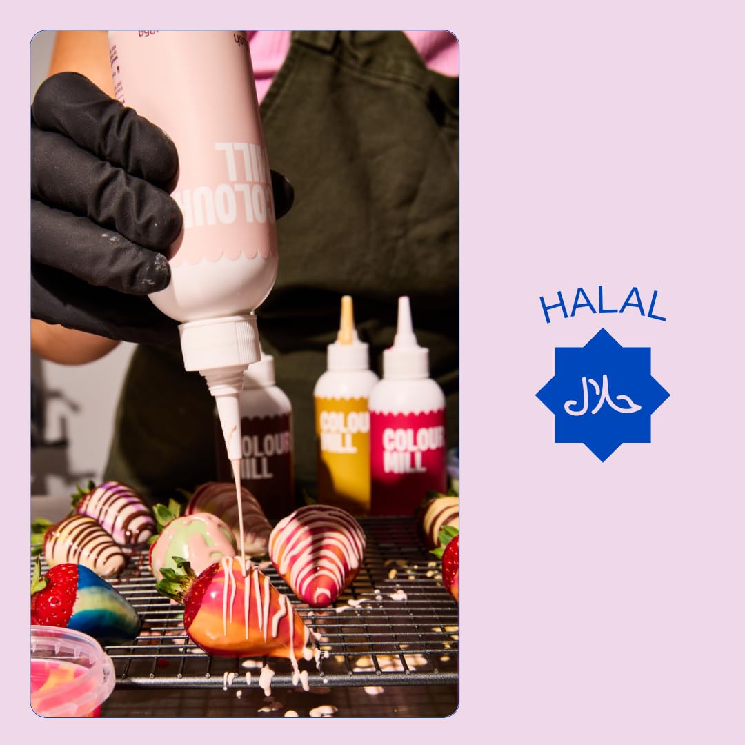 Colour Mill Chocolate Drip Easy-Melt Drizzle for Desserts, 125 Grams Lavender