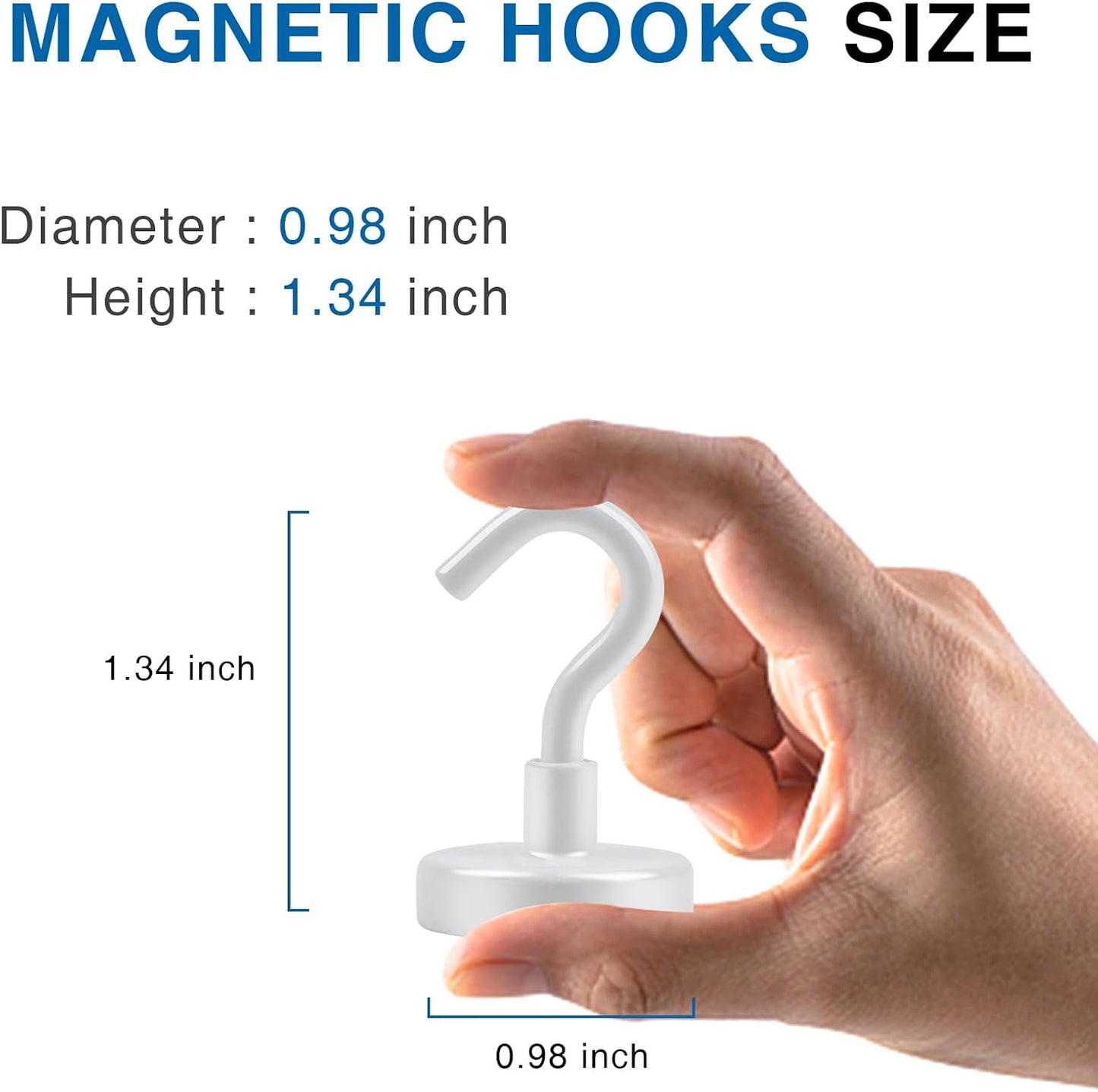 LOVIMAG Cruise Ship Essentials, 80Lb Magnetic Hooks for Cruise Cabins, Strong Magnetic Hooks for Hanging, Refrigerator, Celling, Grill, Fridge, Kitchen-12Pack