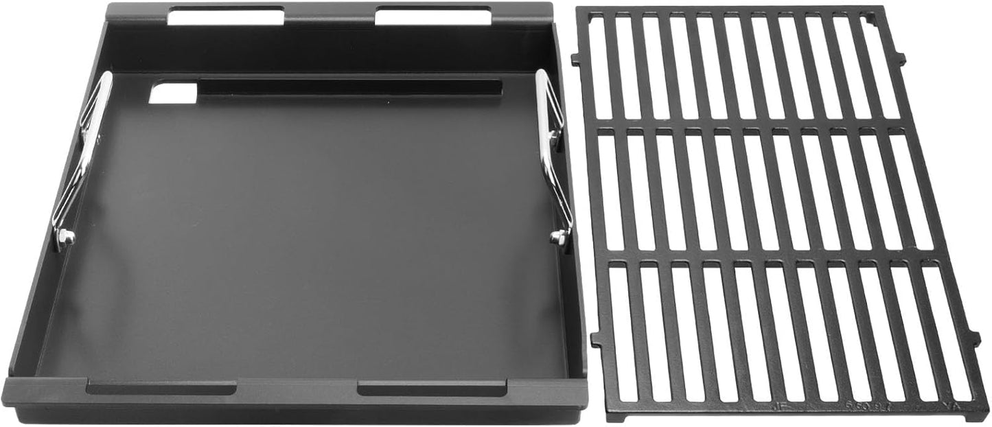 Griddle Inserts & Grate for Weber Genesis II 300 Series Grills, Flat Top Grill Griddle for Weber GS4 Genesis ii E-310/315/325/330/335 S-310/335, Replace for 6788 Full-Size Griddle