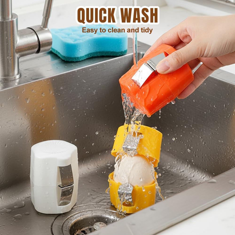 2026 New Egg opener, Egg Shell Separator for Raw Eggs Gadgets Cracker Tool, Upgrade Stainless Steel Egg Cutter Egg Cracker Tool Multifunctional Egg Cutter Multipack (2, Yellow)