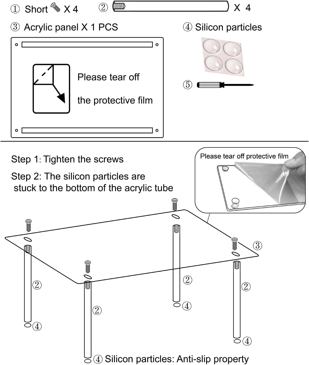 1 Pack Acrylic Cabinet Organizer, Kitchen Countertop Counter Organizer, Clear Spice Rack, Shelf Risers Cabinets for Bathroom, Desk, Dresser Cupboard Organizers and Storage