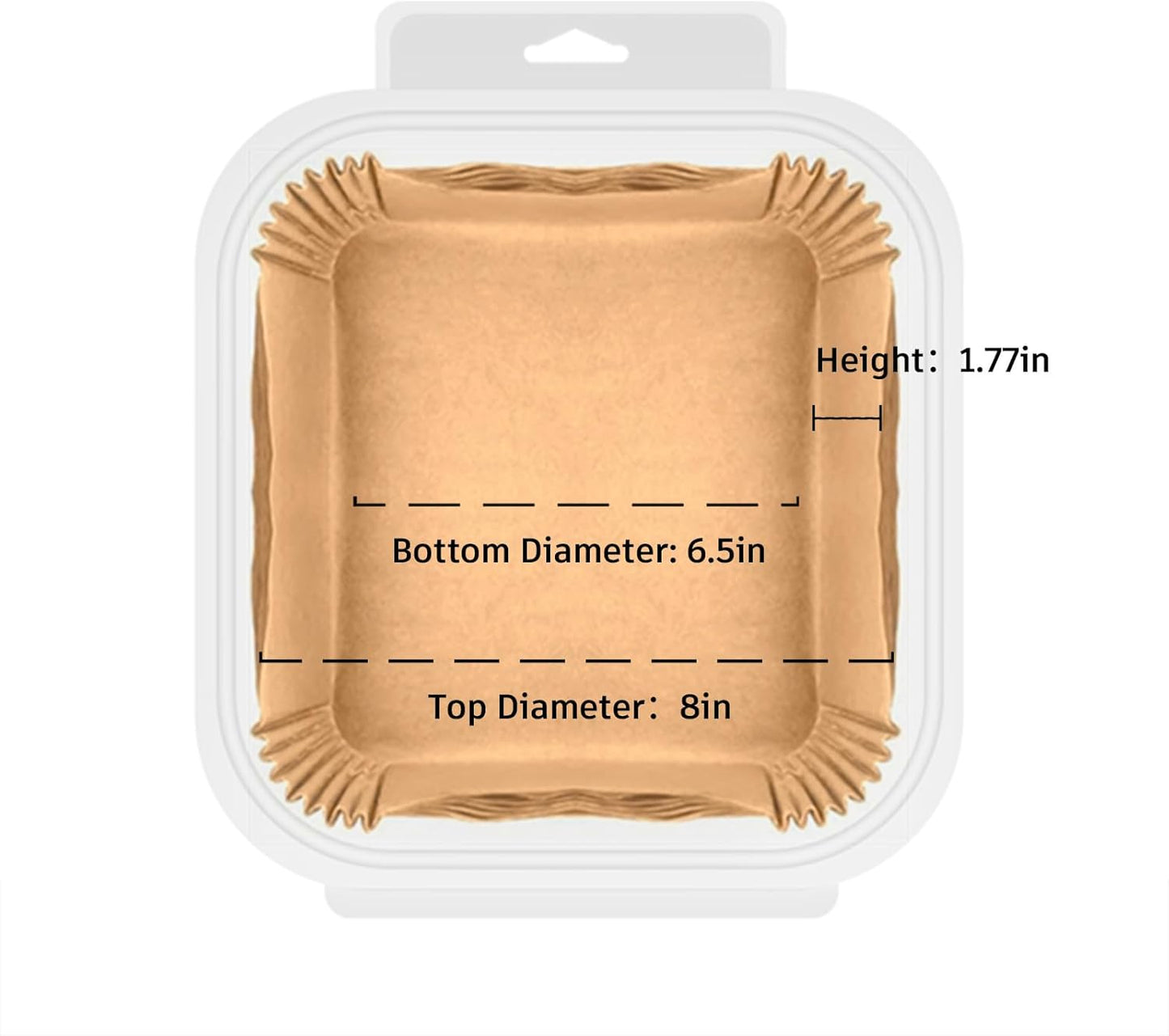 Parchment Paper, OOTDAY 100Pcs Square Air Fryer Liners Disposable, Cooking Non-Stick air fryer accessories, Frying Pan, Oil-proof Air Fryers for 2-4 QT Air Fryer Baking Roasting Microwave(6.5")