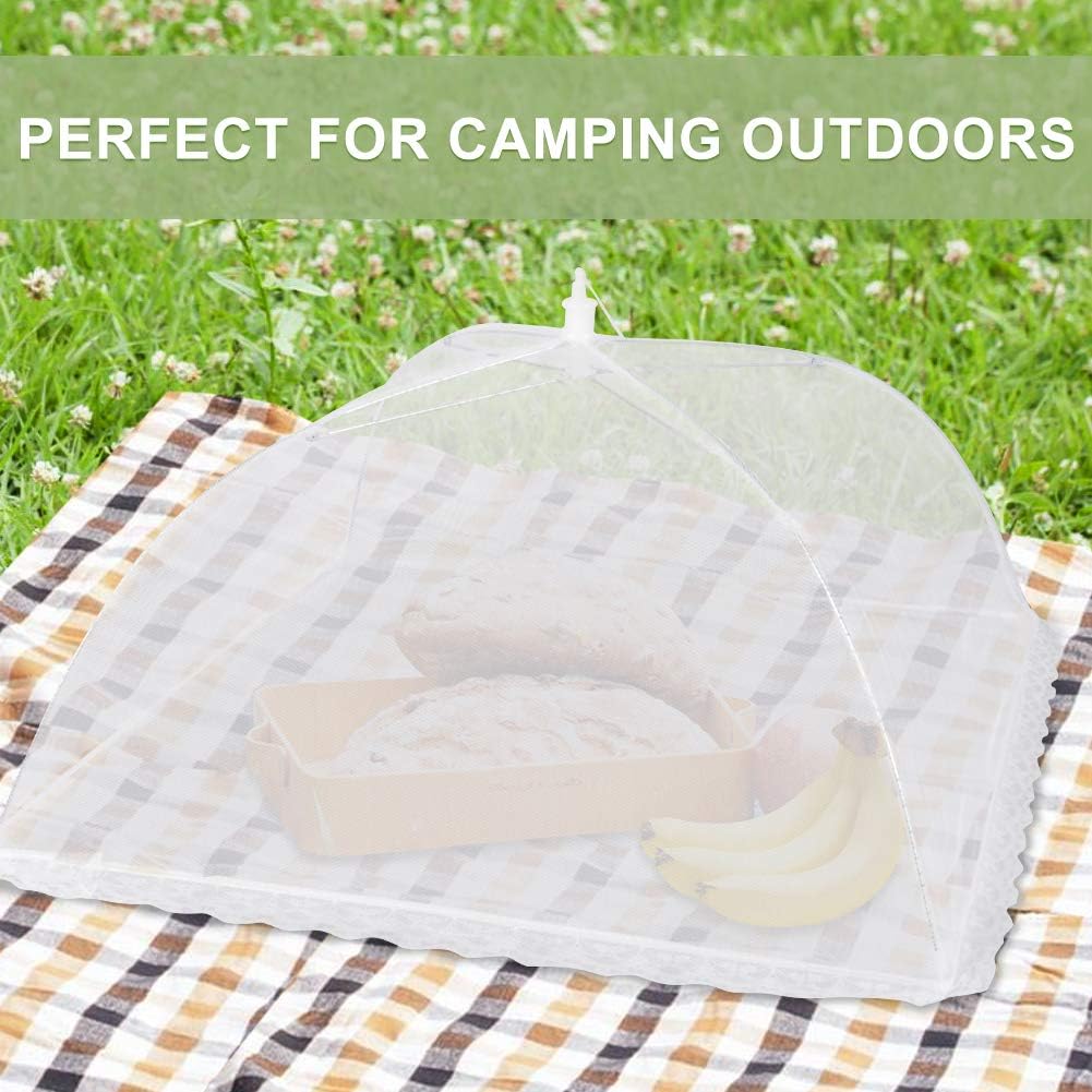 Onarway Food Covers for Outside Mesh: 3 Pack 14 Inch Pop Up Fine Fly Net for Fruit - Collapsible Screen Umbrella Food Tent for Outdoor Picnic Party BBQ
