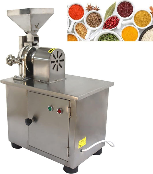 TECHTONGDA Commercial Grain Grinder Mill Electric Universal Pulverizer Grinding Machine Grain Mill Food Grinding Machine with 0.118" Crushing Fineness for Dry Grain Rice Coffee Bean