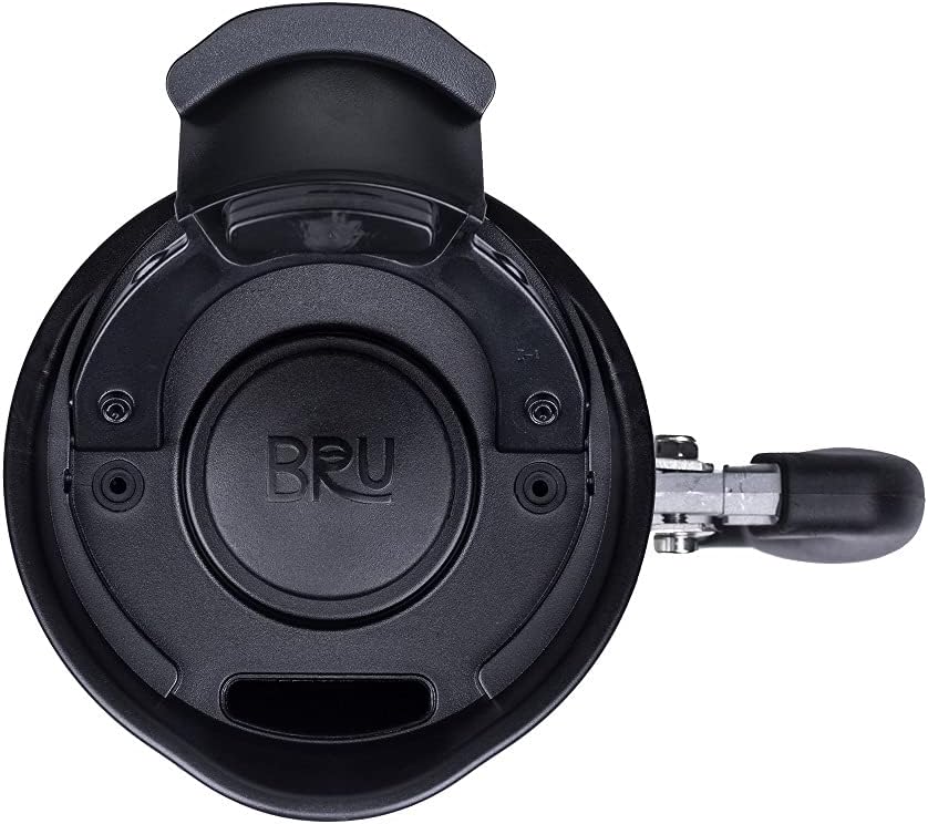 BaseCamp Coffee Press - Double Wall Insulated Stainless Steel - Bru-Stop Technology, No Grounds in Coffee, No Spill Lid (Red Rock, 48 fl.oz)