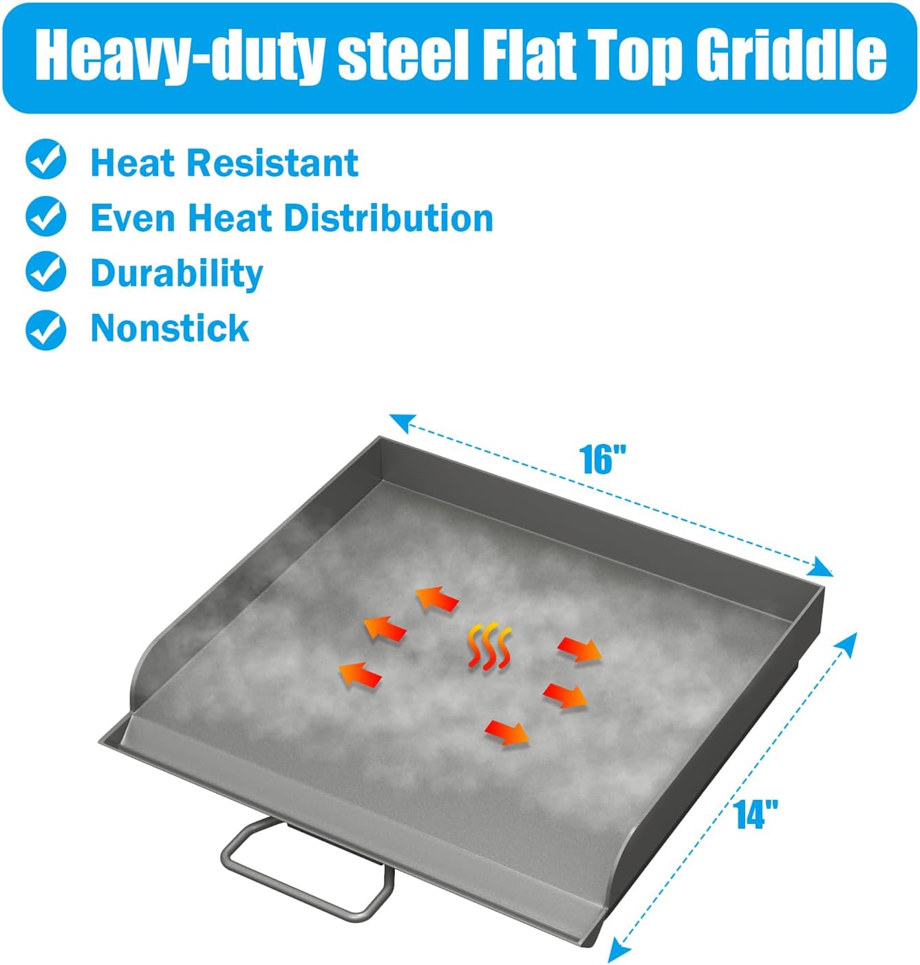 Professional Flat Top Griddle for Camp Chef Pro 60x, EX60B, EX60P, EX60PP Stove Grills,Outdoor BBQ Accessories for Camp Chef Most of 1,2 Burners Camp Propane Stove Grill, 1 Carry Bag and Grease Cup