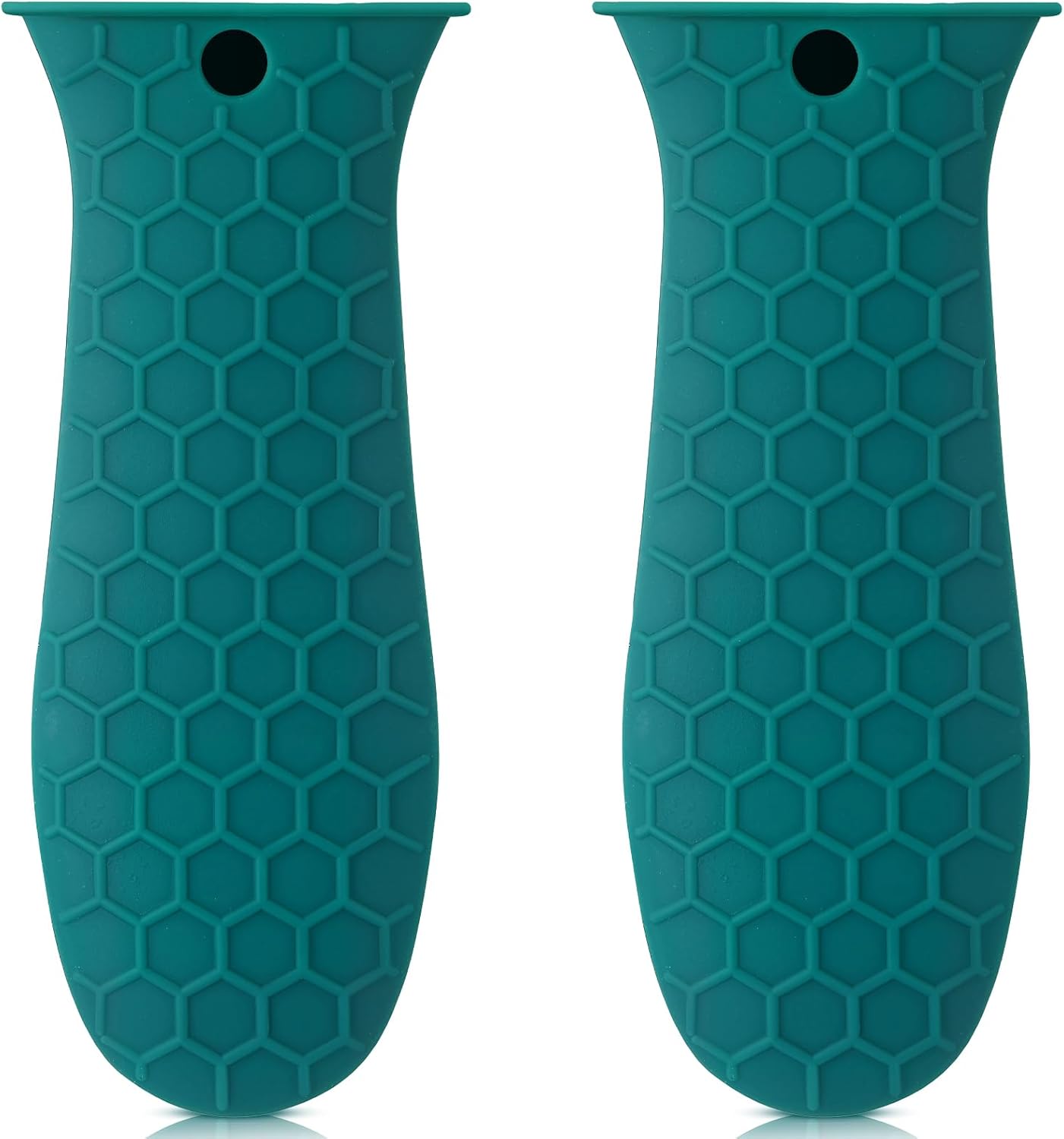 Patelai 2pcs Silicone Handle Cover for Cast Iron Skillet Kitchen Silicone Handles for Pots and Pans Non-Slip Pot Holder Sleeve for Fry Pan Griddles Metal Aluminum Cookware(Green)