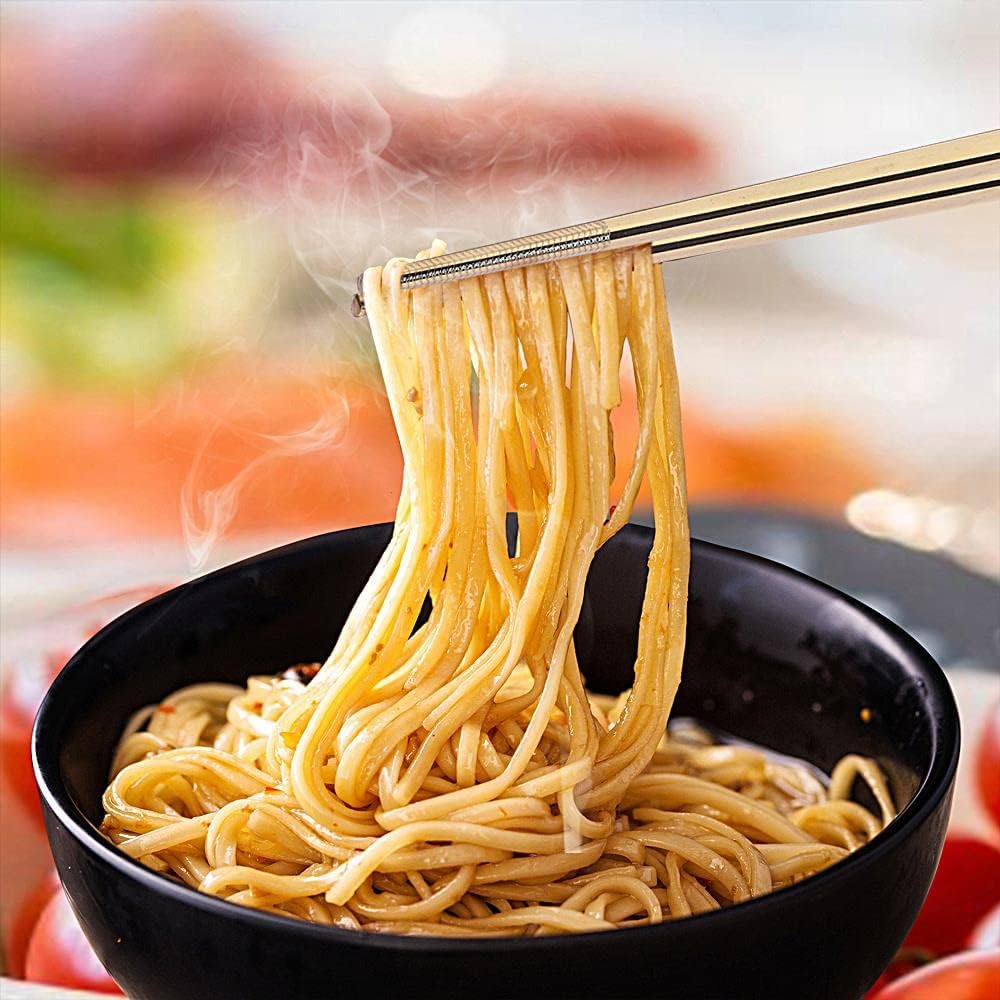 Metal Chopsticks Reusable Titanium Plated Stainless Steel Japanese Korean for Food & Cooking 9.5Inch Non-Slip for Beginners Square Laser 5 Pairs Gift Set