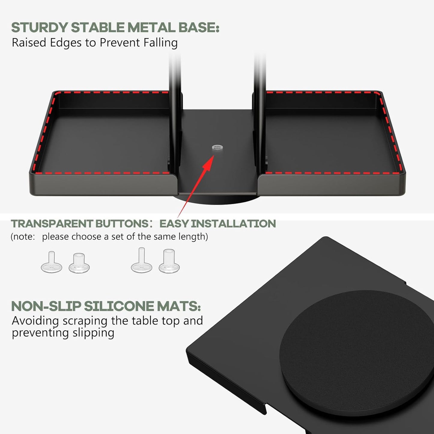 Napkin Holder for Table, Rotating Napkin Dispenser with Salt and Pepper Shakers Storage, Metal Paper Towel Holder for Table, Kitchen Countertop, Dining Table Decor Black Not Including Shakers