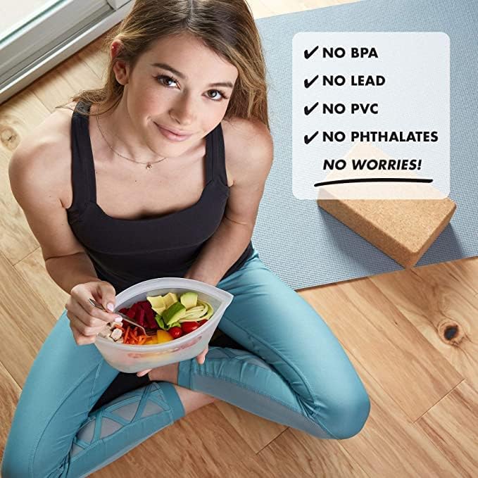 Zip Top Reusable Food Storage Bags | 3 Bag Set [Lavender] - 2 Sandwich, 1 Snack | Silicone Meal Prep Container | Microwave, Dishwasher and Freezer Safe | Made in the USA