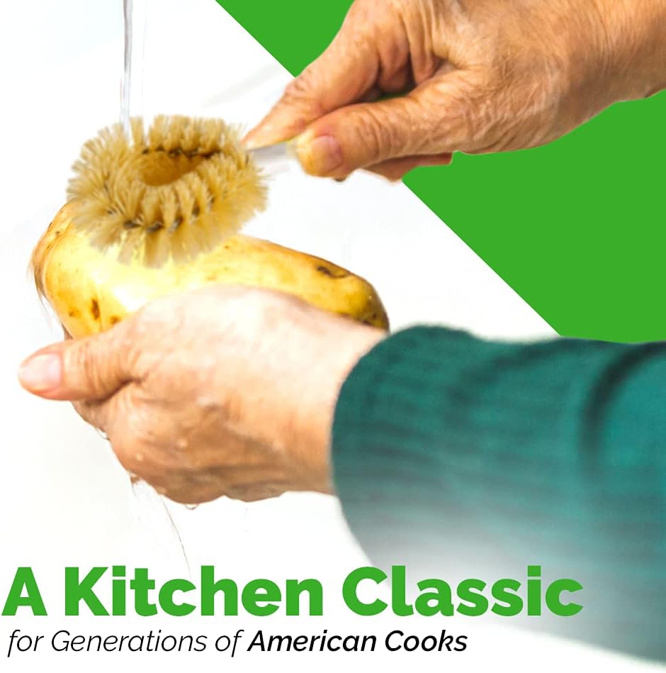 Stanley Home Products Original Vegetable Brush - Sturdy Compact Kitchen Brush for Small to Medium Veggies and Fruits - Removes Dirt Cleans Effectively Perfect for Home Use (1 Pack)