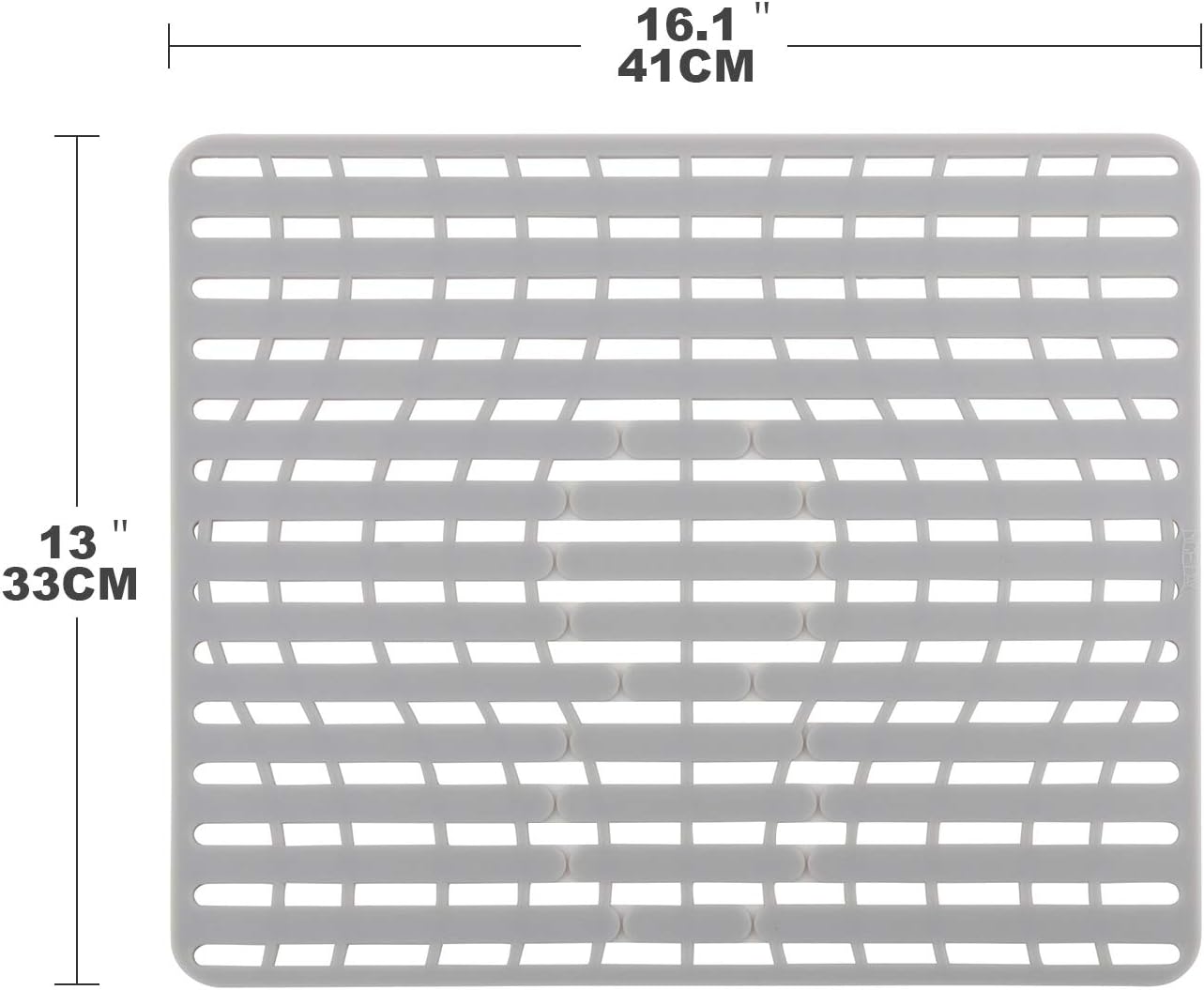 NICE DAY Sink Mat, Sink Protectors for Kitchen Sink By Better Housewares Wok Stand Strong Adsorption And Skid Resistance PVC Free Silicone Sink Mat 16" x 13", Large