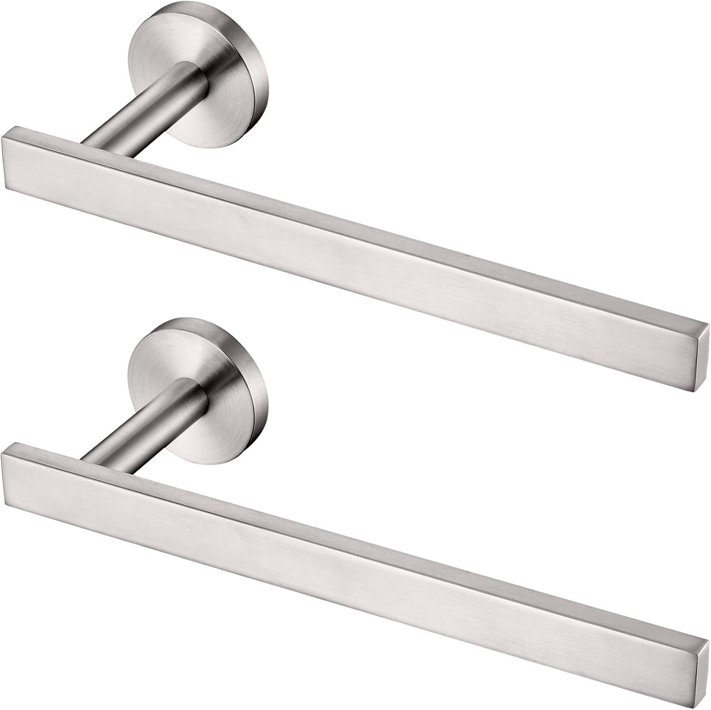 Bath Towel Rings Bathroom Towel Holder Modern Small Hand Towel Bars 2 Pack Stainless Steel Wall Mounted Brushed Nickel AN3001BR-P2