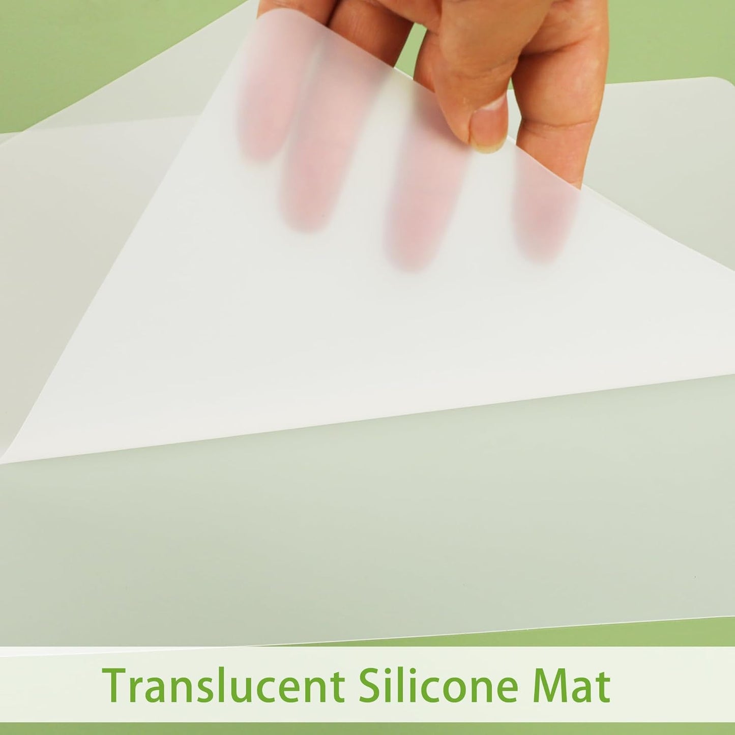 Large Silicone Mats for Kitchen Counter: 14” x 20”(1mm) Clear Non-slip Waterproof Countertop Protector Liner - Non-Stick Baking Mat - Heat Resistant Placemat for Pastry Translucent (2/Pack)