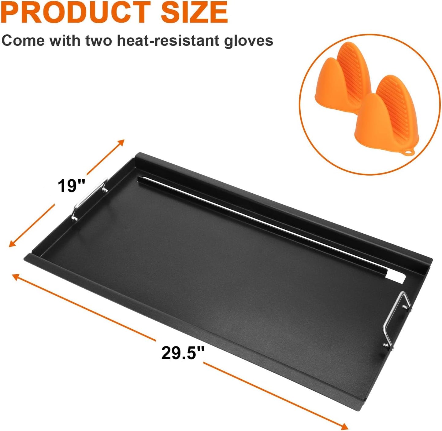Full-Size Griddle Inserts for Weber Summit 600 Series Grills, Flat Top Griddle for Summit E-640/650/660/670 S-640/650/660/670 Gas Grills with a Smoker Box, Replacement Parts for Weber 67552
