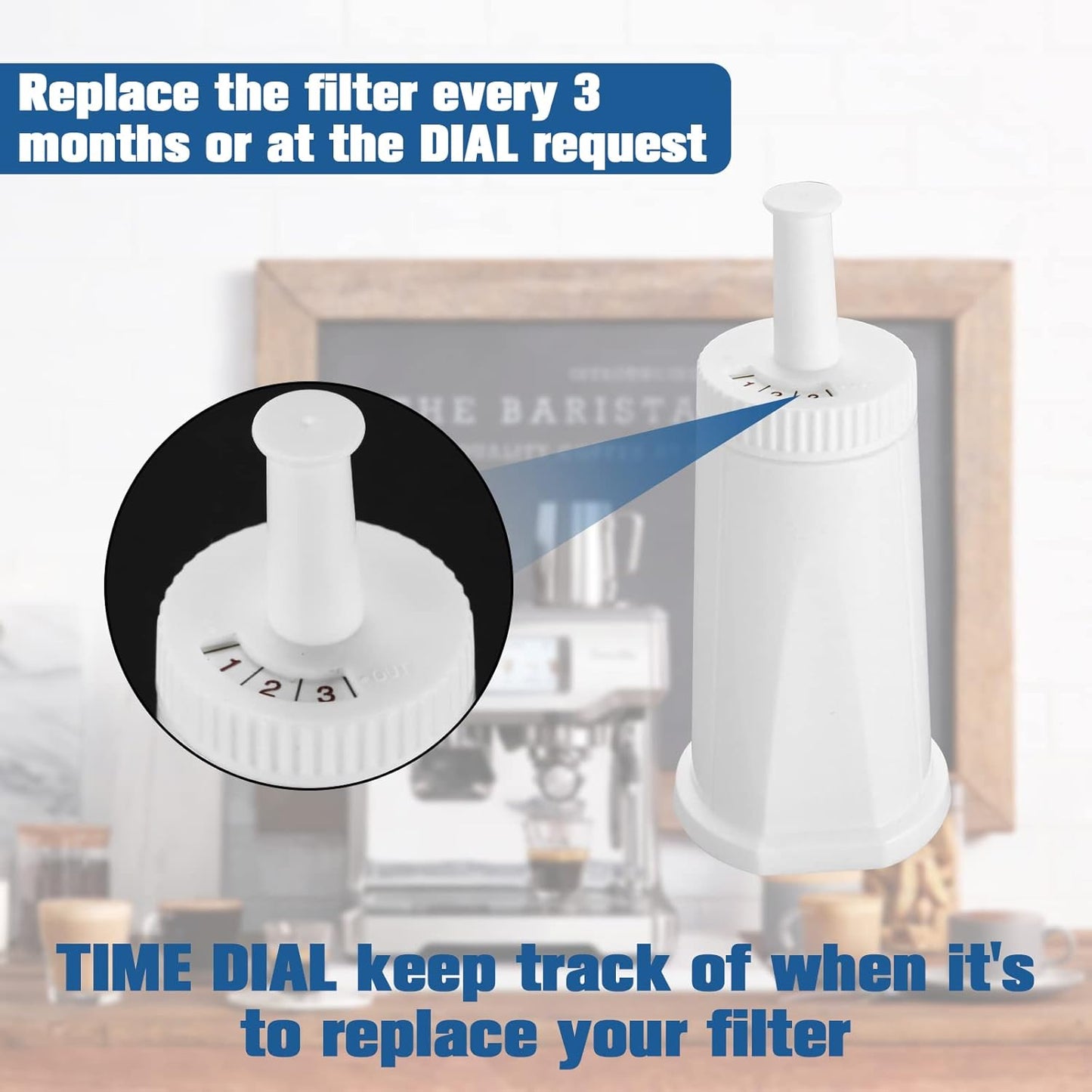 2 Pack Replacement Water Filter for Breville Espresso Machine Barista Touch Bes880, Barista Pro BES878, Oracle Touch BES990, Oracle BES980, Dual Boiler BES920 Bambino ClaroSwiss Sage by Funmit