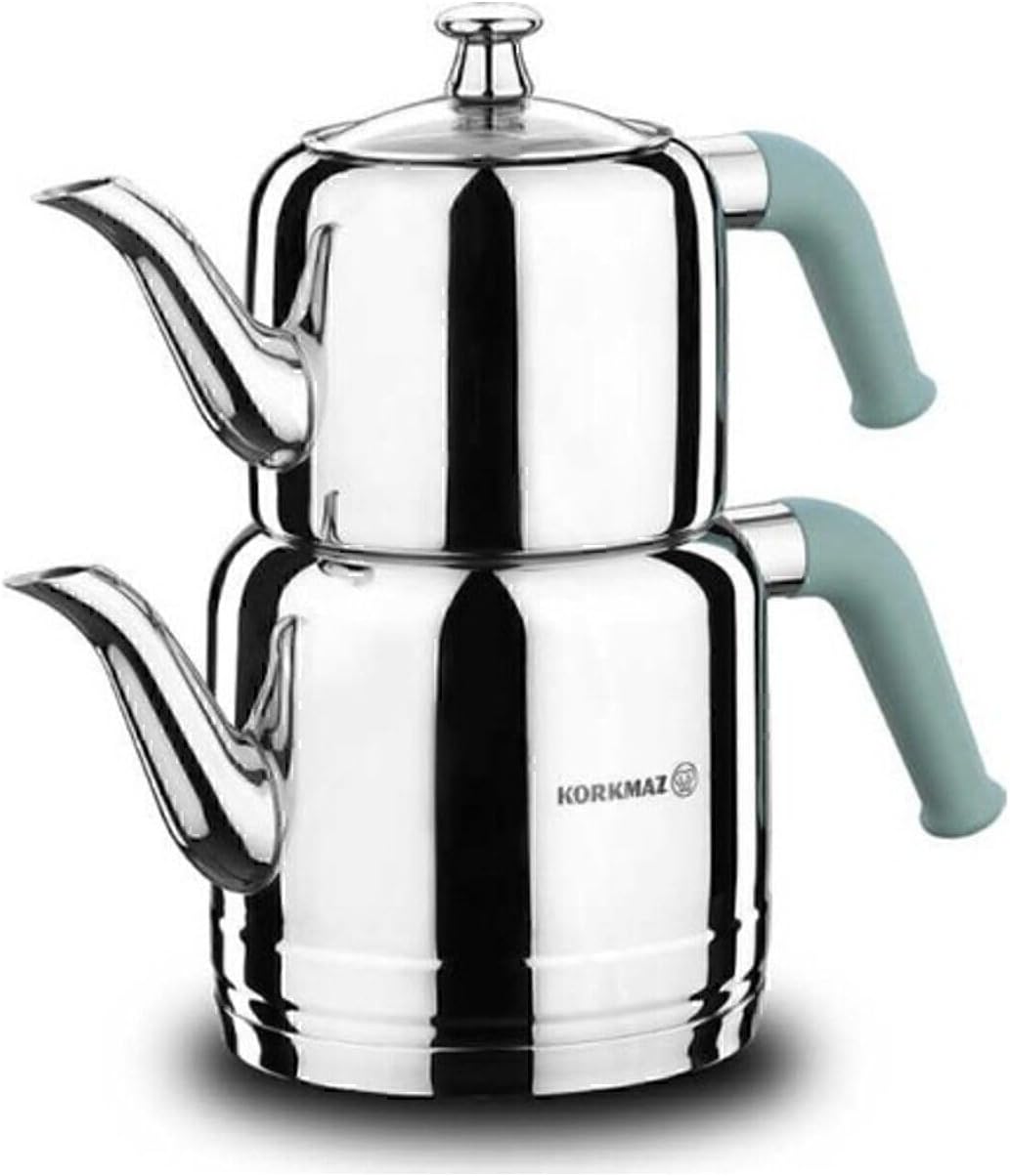 Korkmaz Riva A189-03 Teapot Set, Turquoise