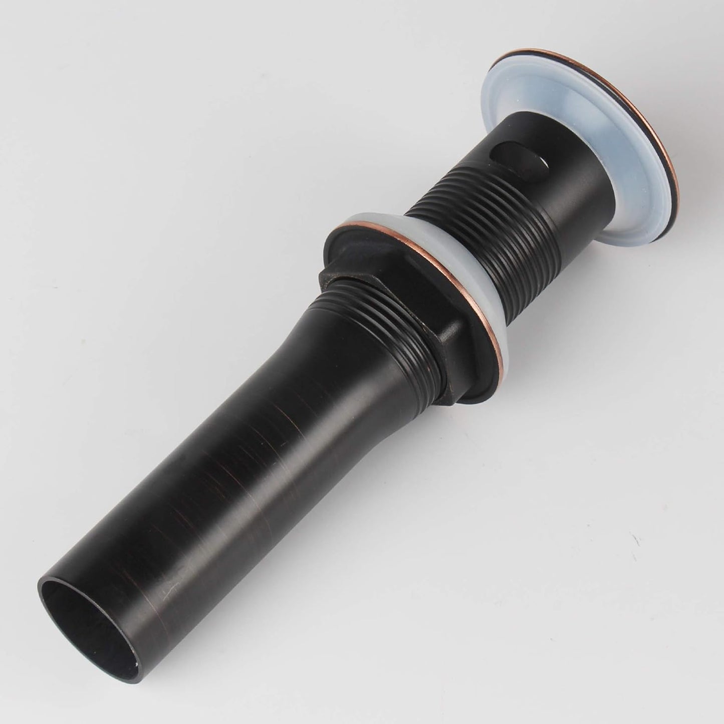 Oil Rubbed Bronze Pop Up Sink Drain, Vanity Bathroom Vessel Lavatory Faucet Detachable Basket Drain Stopper, ORB with Overflow