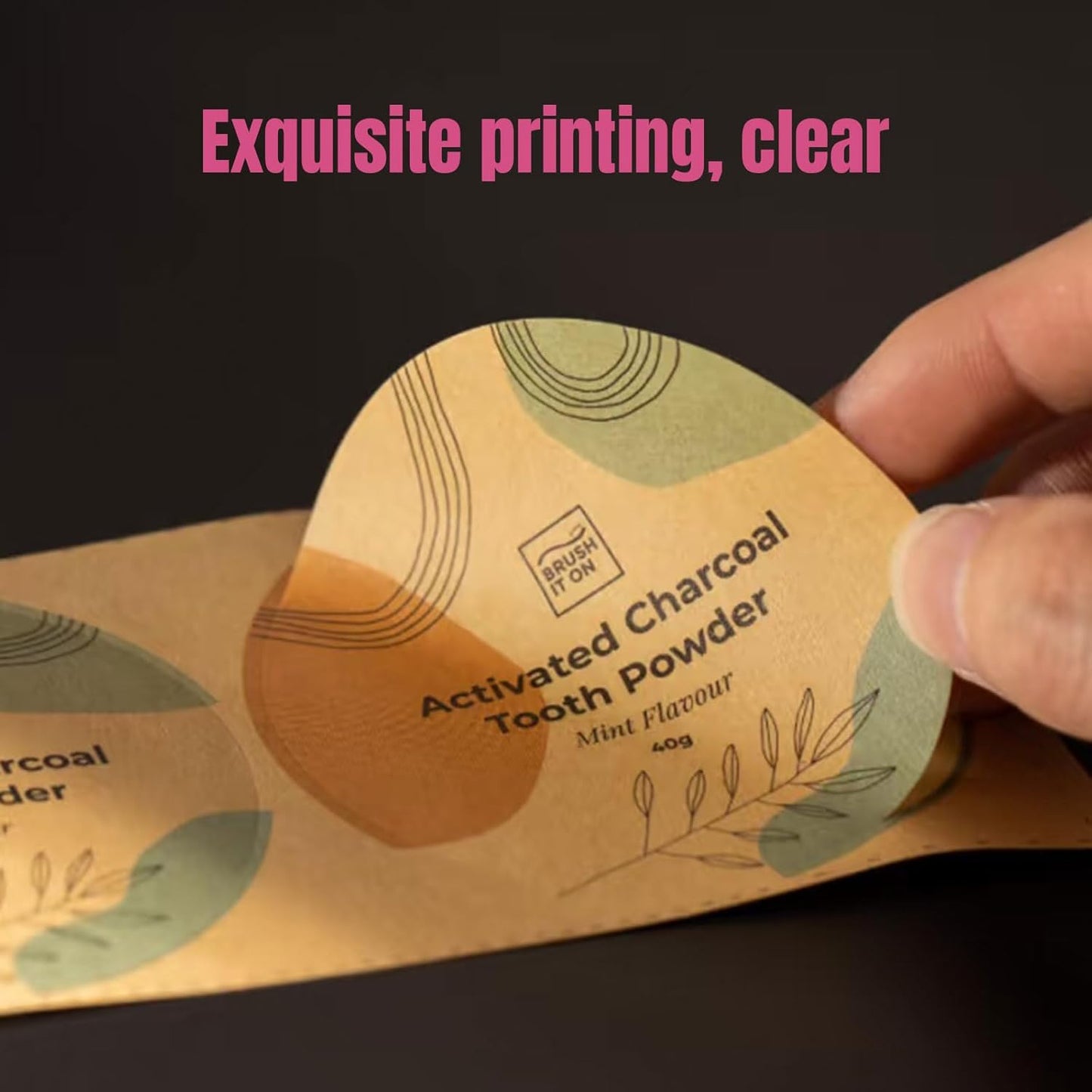 Custom Stickers Personalized Square Kraft Paper Sticker Customizable Floral Wreath Labels, Stickers for Mason Jars, Wedding Favors, Gift Tags, Party Packaging (Style 2)