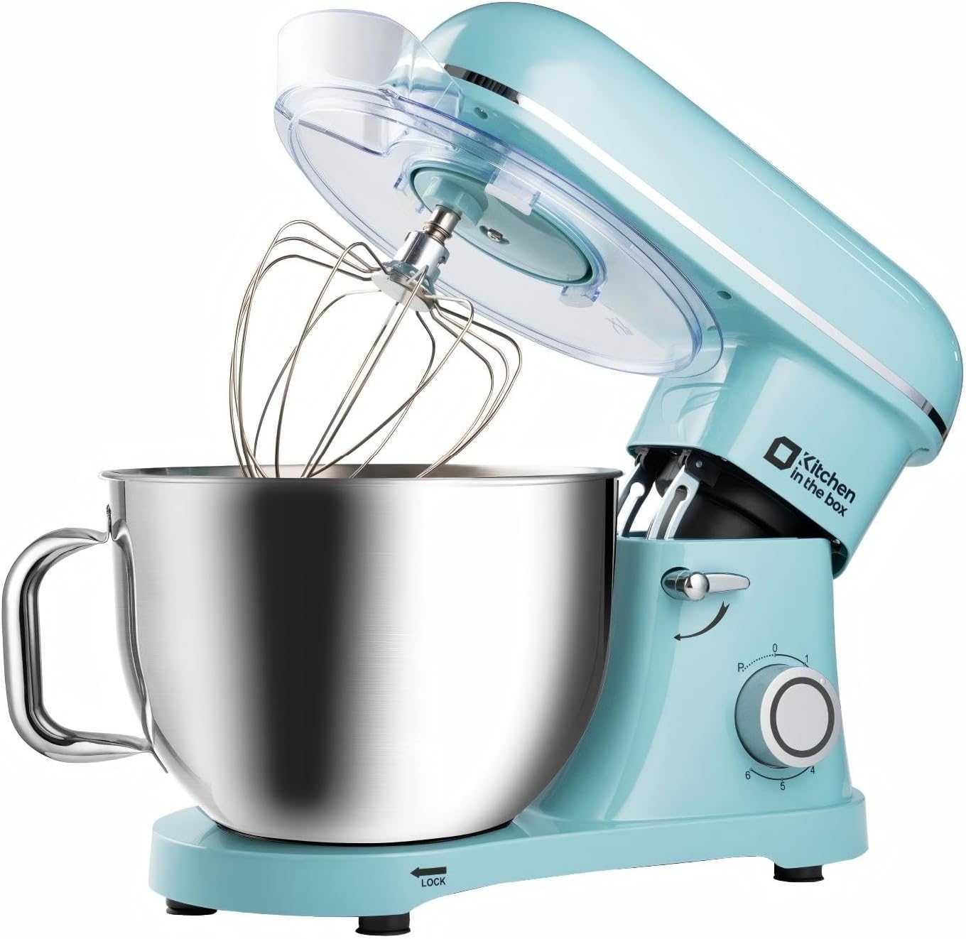 Kitchen in the box Stand Mixer, 900W 8.5QT Kitchen Electric Mixer, 6-Speed Large Capacity Food Mixer for Home Cooks with Egg Whisk, Dough Hook & Flat Beater (Blue)