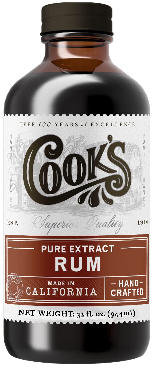 Cook's, Pure Rum Extract, For Baking, Ice Cream, Candies, Cakes, 32 oz