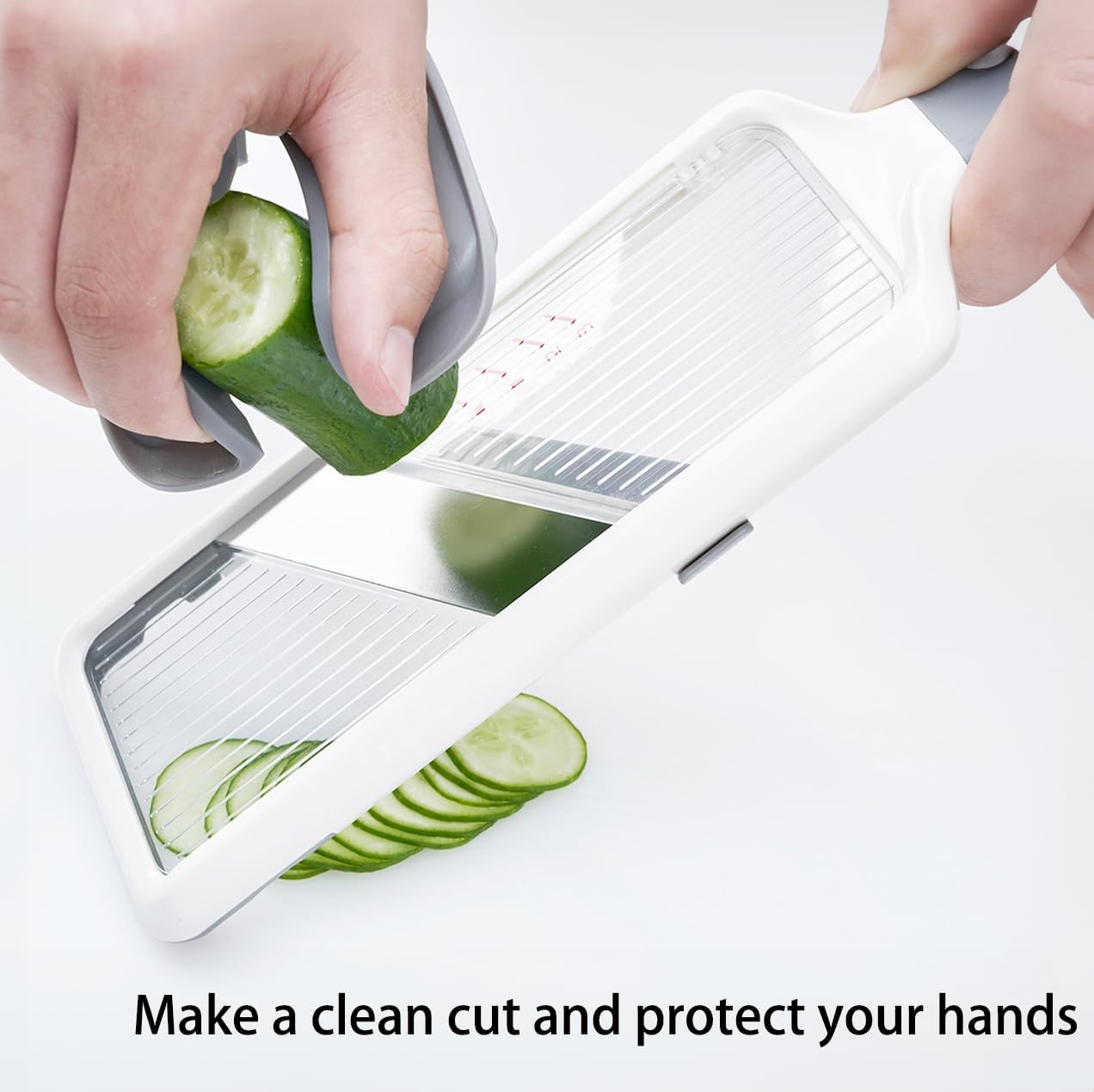 Mandoline Slicer for Kitchen, Adjustable Vegetable Slicer with Food Holder,Handheld Potato Slicer, Simple&Handy veggie slicer vegetable cutter