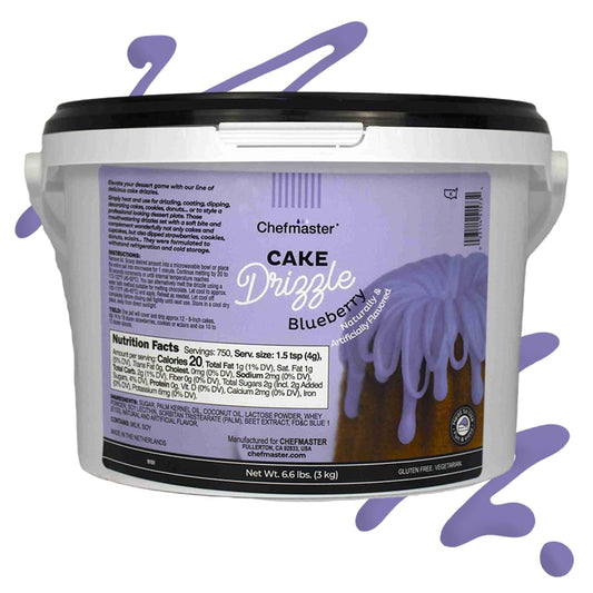 Blueberry-Flavored Cake Drizzle by Chefmaster, Edible Cake Drip Frosting for Decorating, Drip for Cakes, Cupcakes, Cookies, Donuts, 6.6 lbs