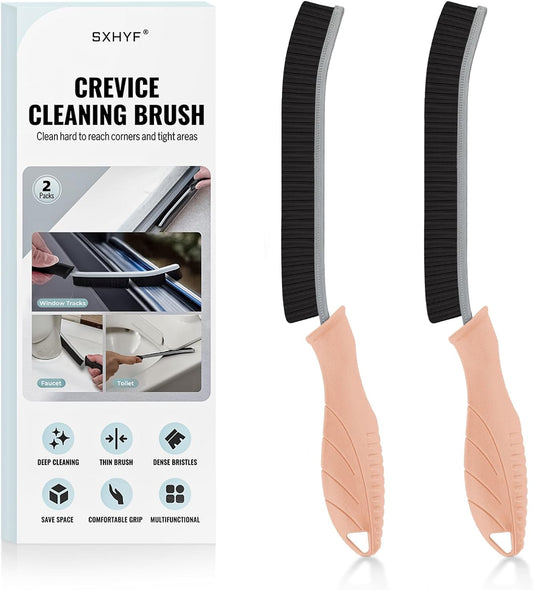 SXhyf Crevice Cleaning Brush - Grout Scrub Brush, House Cleaning Supplies, Gap Cleaning Tools, Home Essentials, Gifts for Women Men, Hard Bristle Crevice Cleaner Brush for Household Use, Bathroom