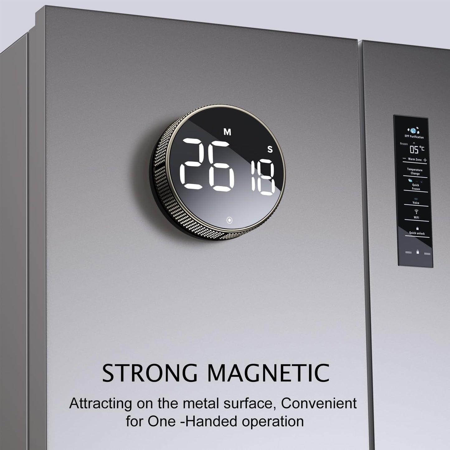 BlueSnail Kitchen Timer with LED Digital Display Smart Efficana for Home Classroom Gym Office, Volume and Brightness Adjustable Productivity Timer (Guncolor)