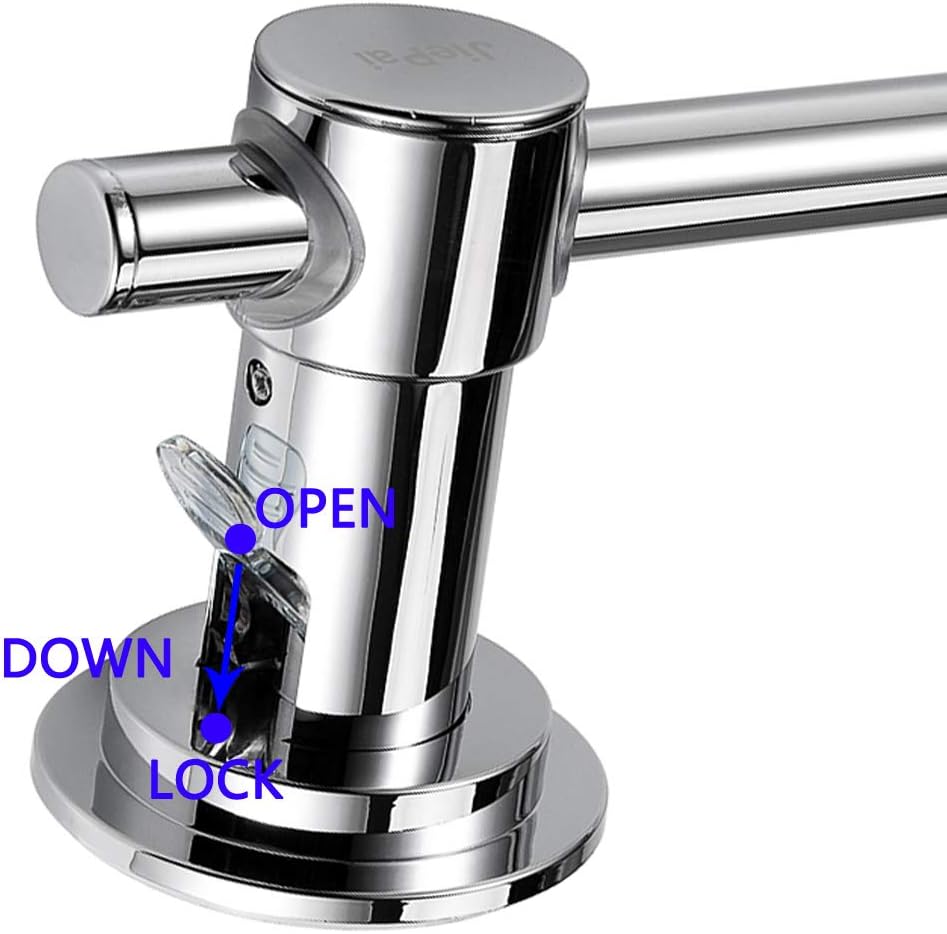 JiePai Suction Cup Towel Bar 24 Inch,Removable Modern Vacuum Suction Towel Holder for Bathroom Door Adhesive Towel Bar Suction Towel Rack Holder