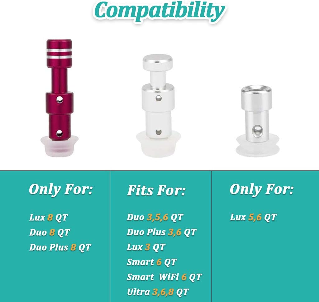 2 Pack Float Valve for Instant Pot with 8 Silicone Caps for Instant Pot Duo 3, 5, 6 QT, Duo Plus 3, 6 QT, Ultra 3, 6, 8 QT Replacement Float Valve by ZYLONE