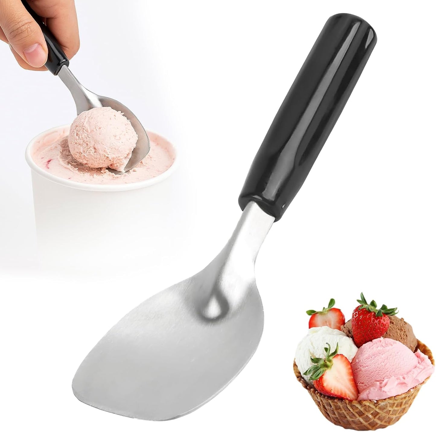 1 Pcs Ice Cream Spade,Ice Cream Scoop,Ice Cream Scooper,Ice Cream Scoops Best Rated,For Hard Or Creamy Ice Cream, Durable Bend Proof Flat Ice Cream Paddle, Easy Scooping Dishwasher Safe
